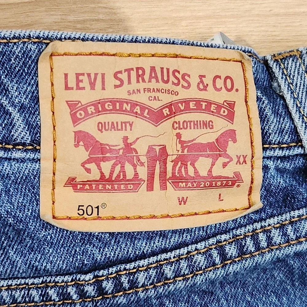 Levis 501 Jeans Womens 26x30‎ Medium Wash Blue High Rise Straight Denim Pants
